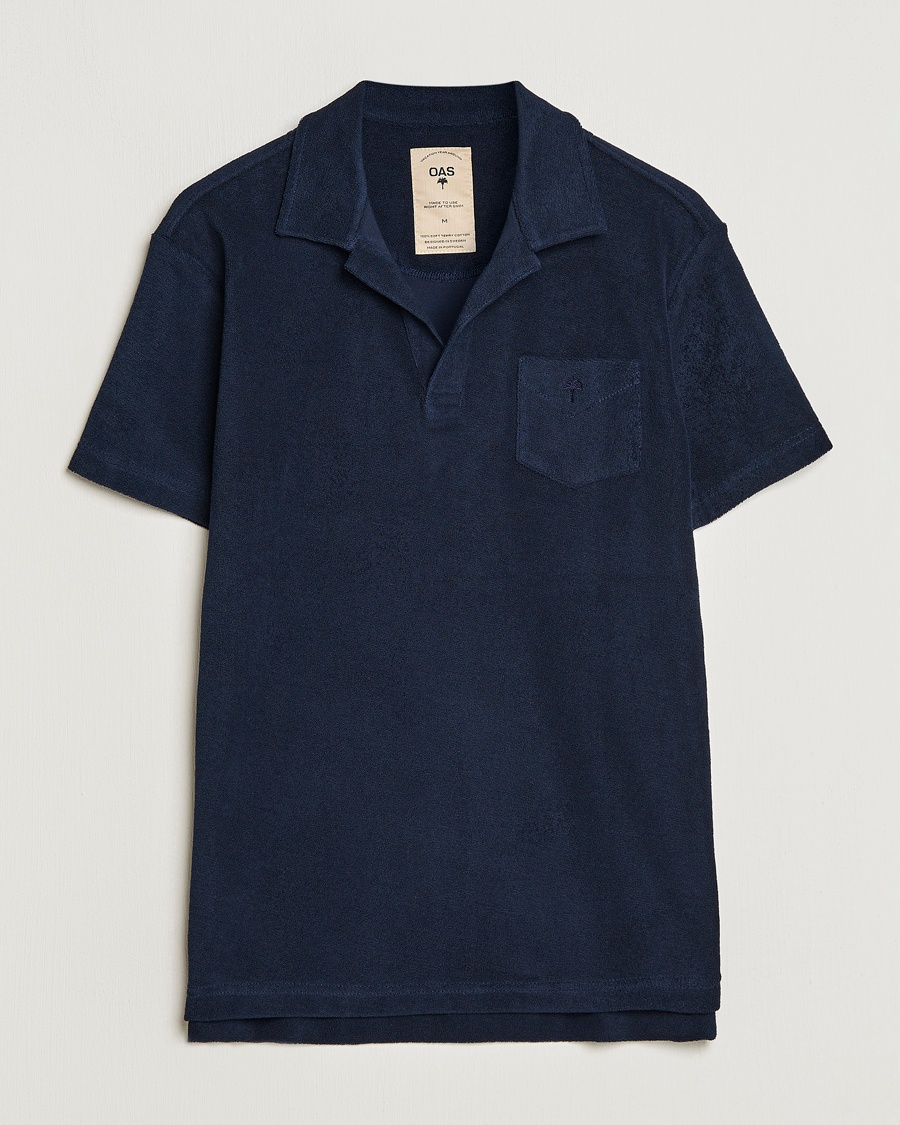 Heren | | OAS | Short Sleeve Terry Polo Navy