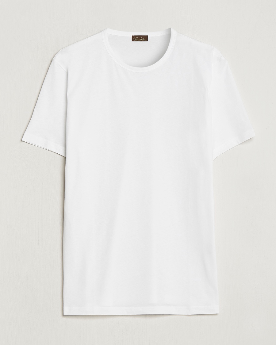 Stenströms Solid Cotton T-Shirt White – Wit