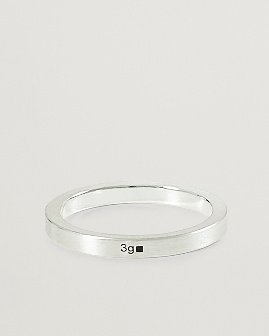 LE GRAMME Ribbon Brushed Ring Sterling Silver 3g – Zilver