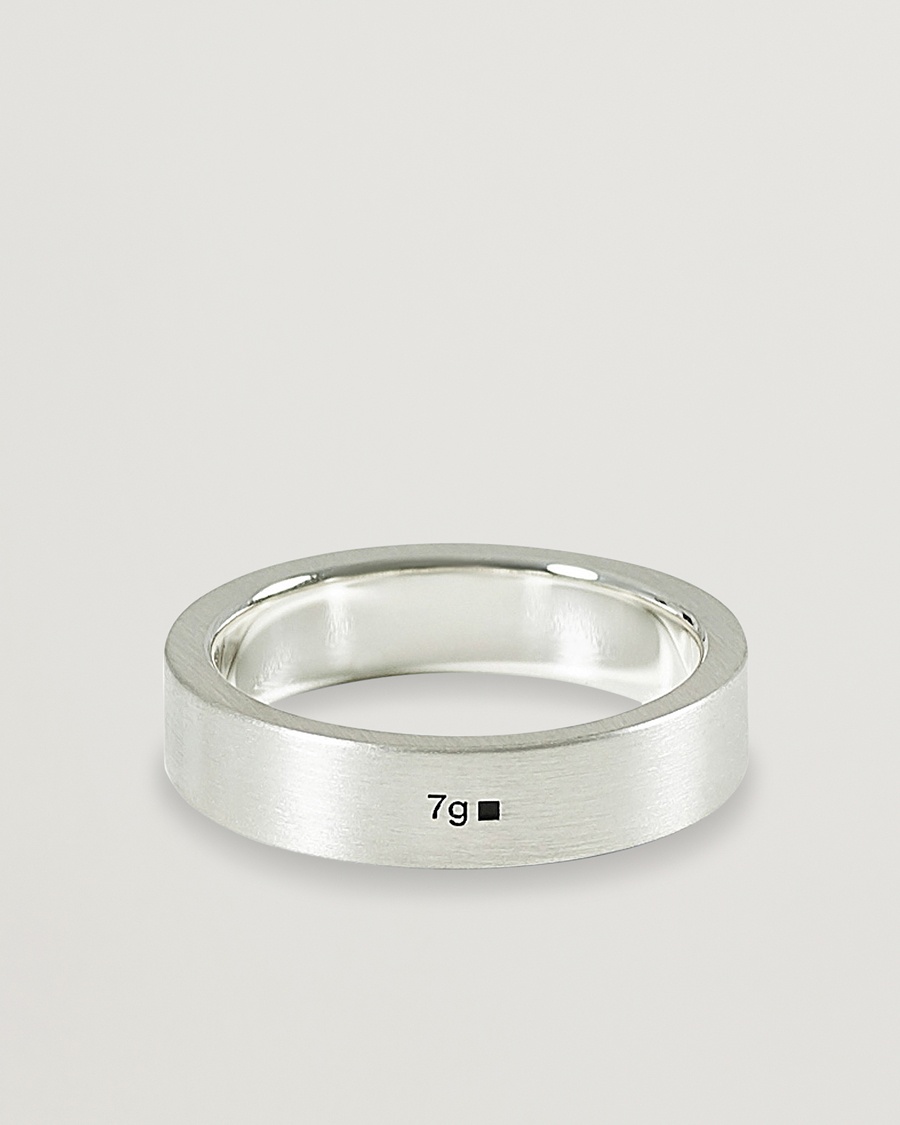 LE GRAMME Ribbon Brushed Ring Sterling Silver 7g – Zilver