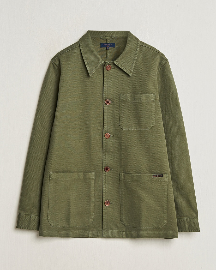 Nudie Jeans Barney Worker Overshirt Olive – Groen