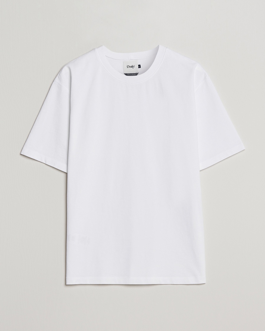 Drake's Short Sleeve Hiking T-Shirt White – Wit