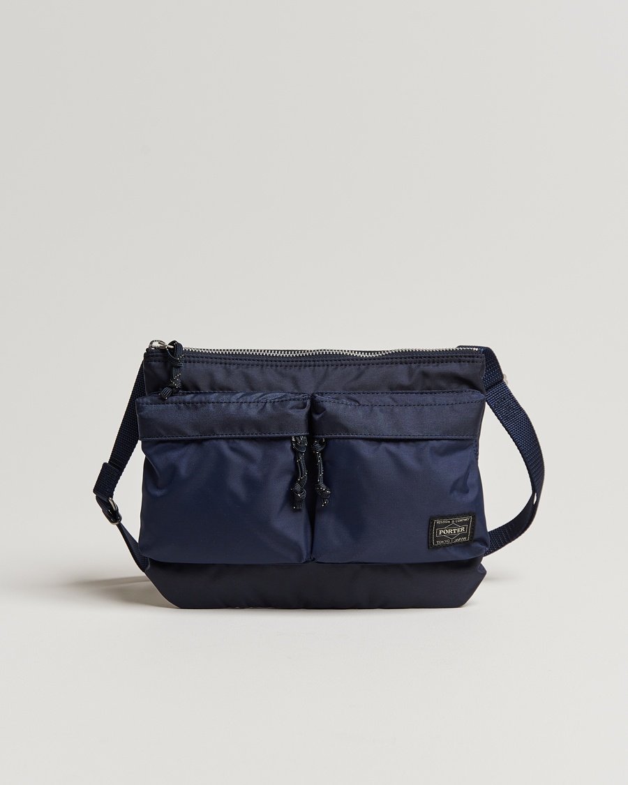 Heren | Schoudertassen | Porter-Yoshida & Co. | Force Small Shoulder Bag Navy Blue