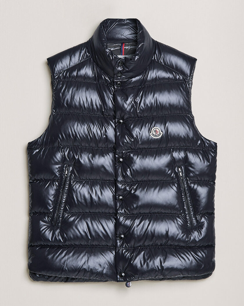Moncler Tibb Down Vest Navy – Blauw