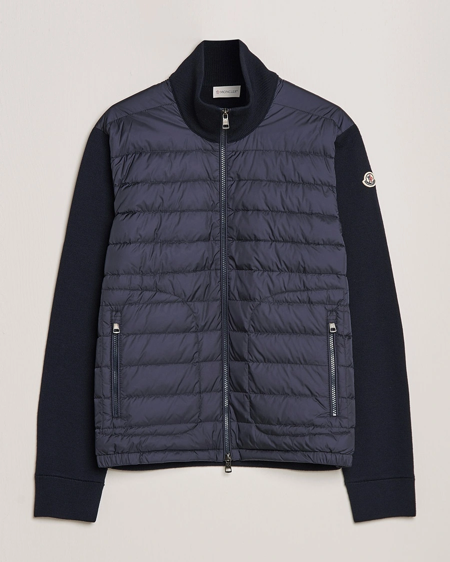 Moncler Hybrid Zip Cardigan Navy – Blauw