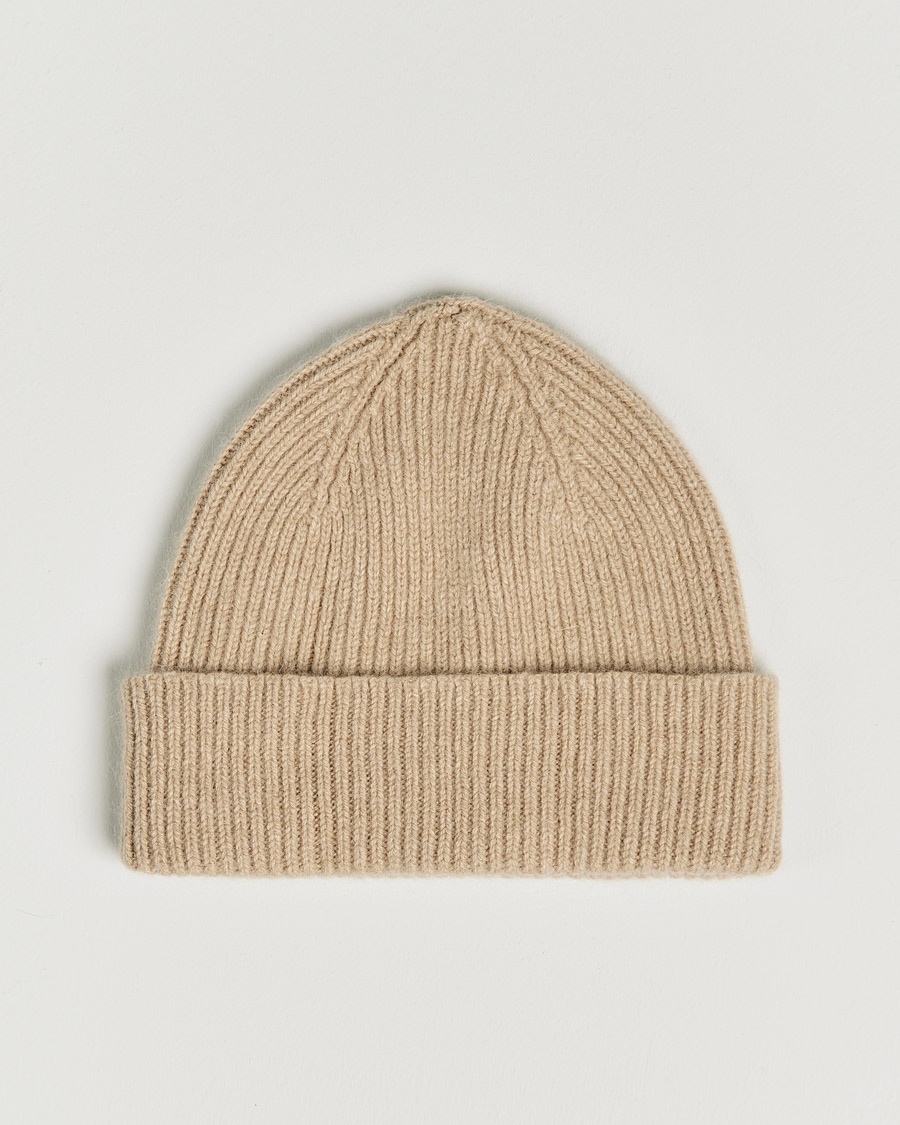 Heren | | Le Bonnet | Lambswool/Caregora Beanie Sand