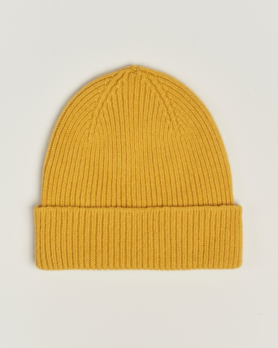 Le Bonnet Lambswool/Caregora Beanie Mustard – Geel