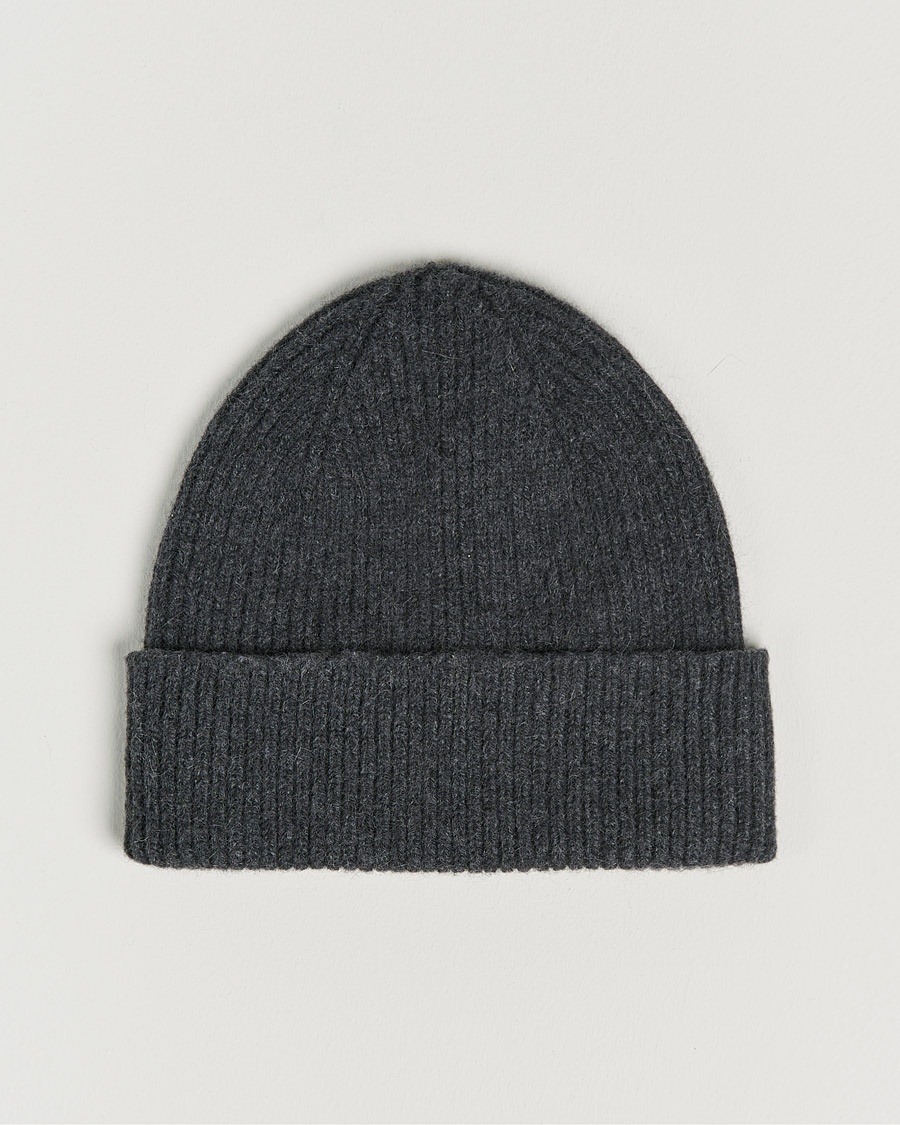 Le Bonnet Lambswool/Caregora Beanie Graphite – Grijs