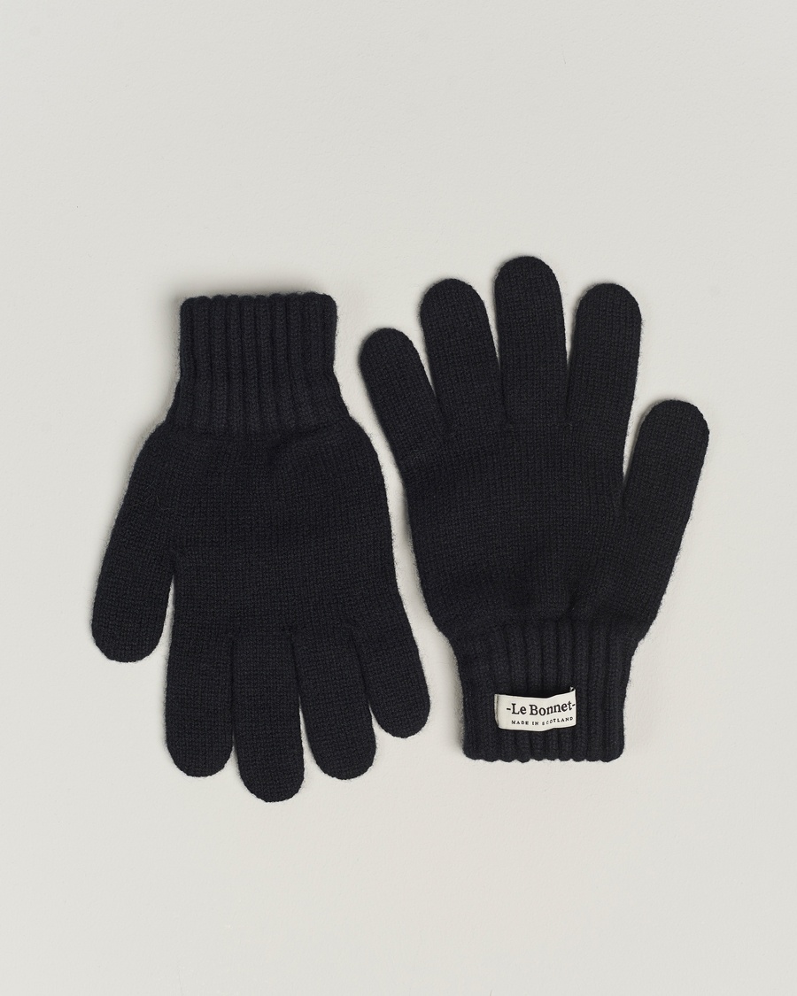 Le Bonnet Merino Wool Gloves Onyx – Zwart