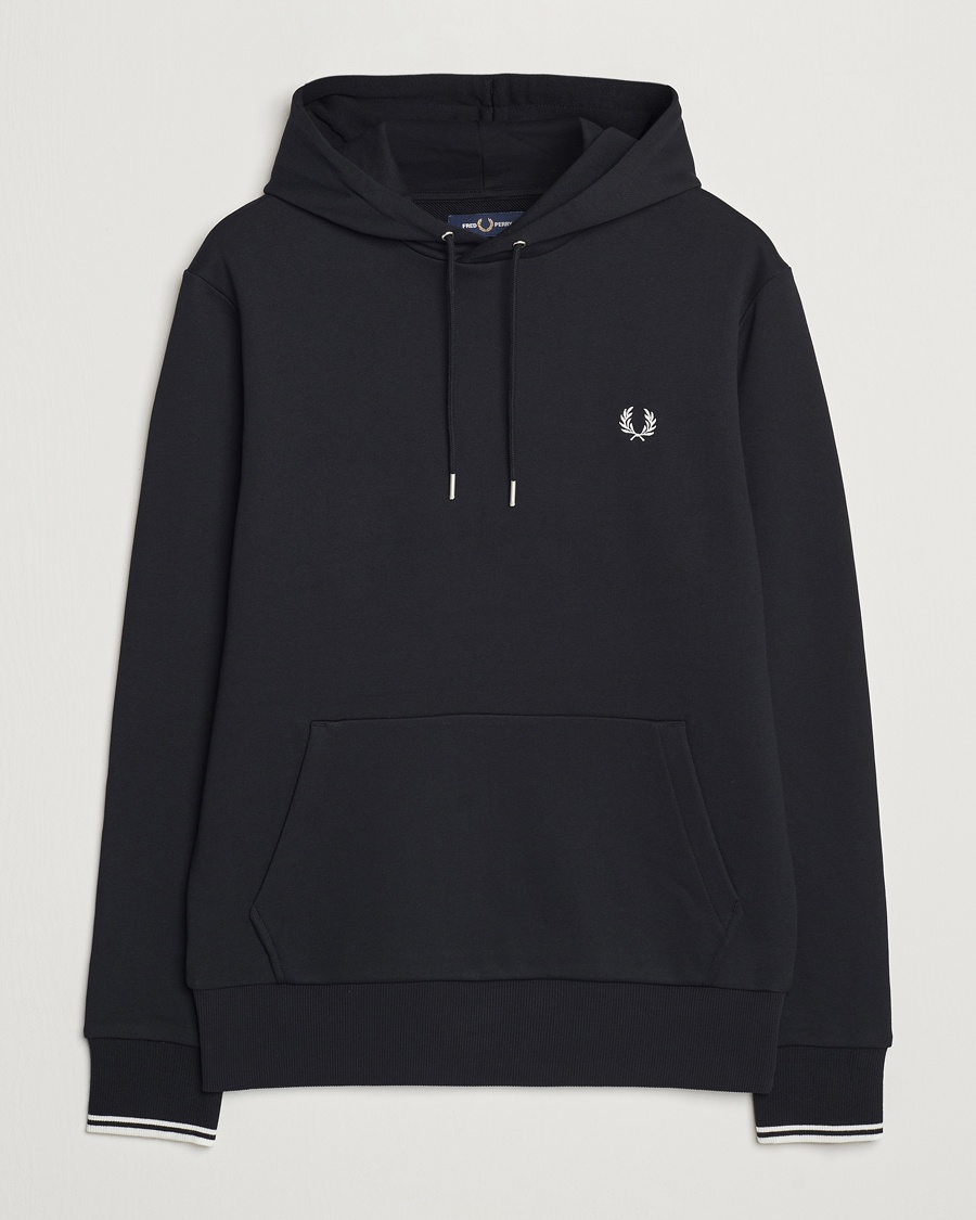 Fred Perry Tipped Hoodie Black – Zwart