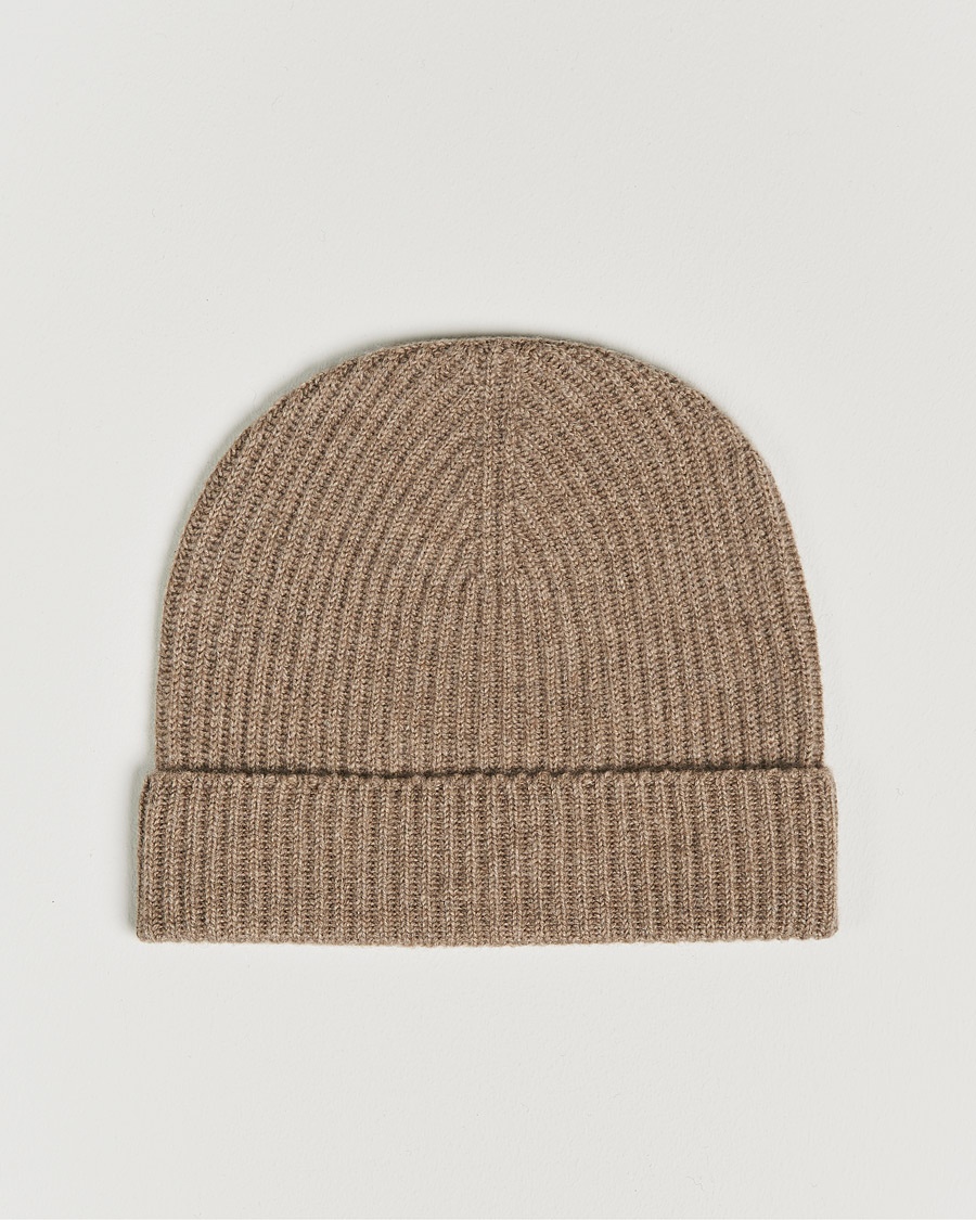 Heren | Afdelingen | Johnstons of Elgin | Cashmere Ribbed Hat Otter