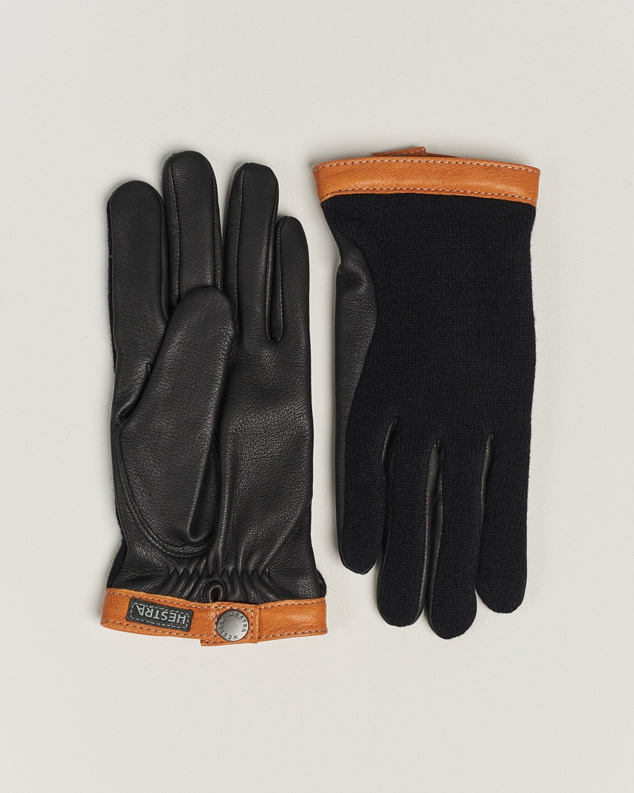 Hestra Deerskin Wool Tricot Glove Black/Black – Zwart