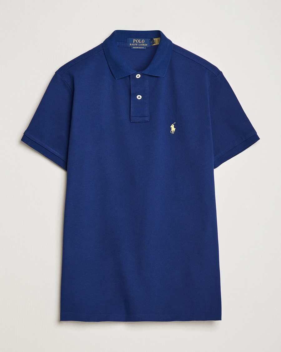 Polo Ralph Lauren Custom Slim Fit Polo Fall Royal – Blauw