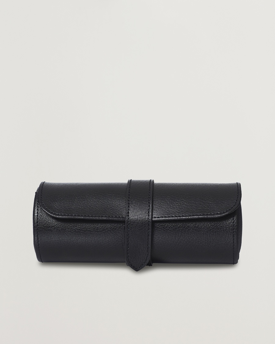 WOLF Blake Triple Watch Roll Black/Purple – Zwart