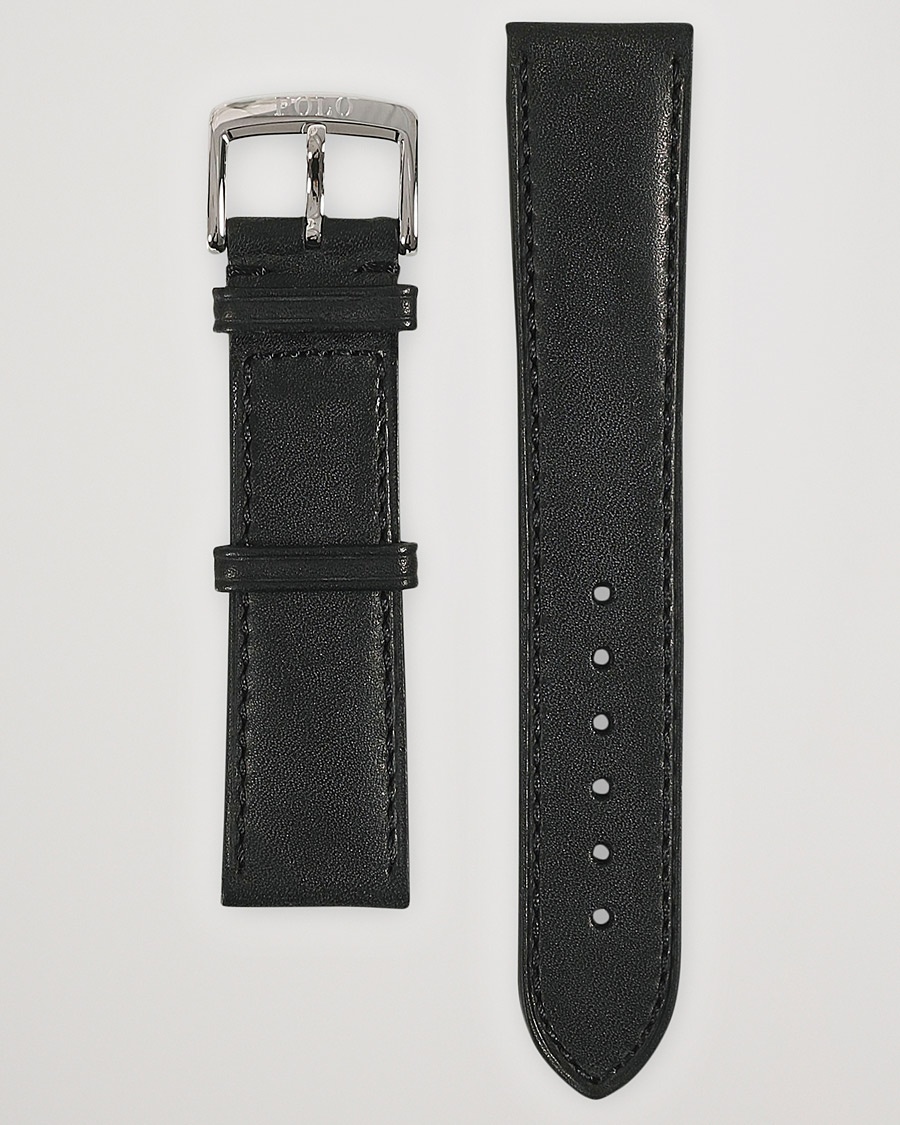 Polo Ralph Lauren Sporting Leather Strap Black – Zwart