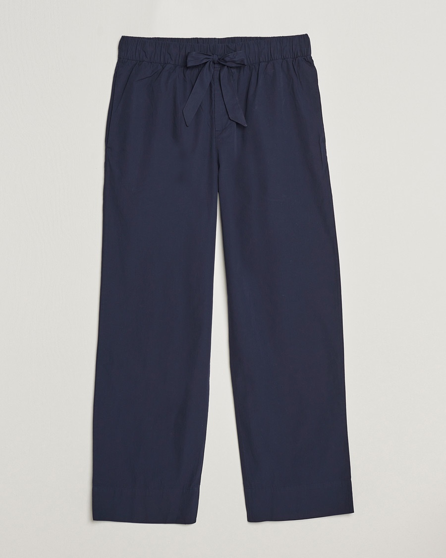 Tekla Poplin Pyjama Pants True Navy – Blauw