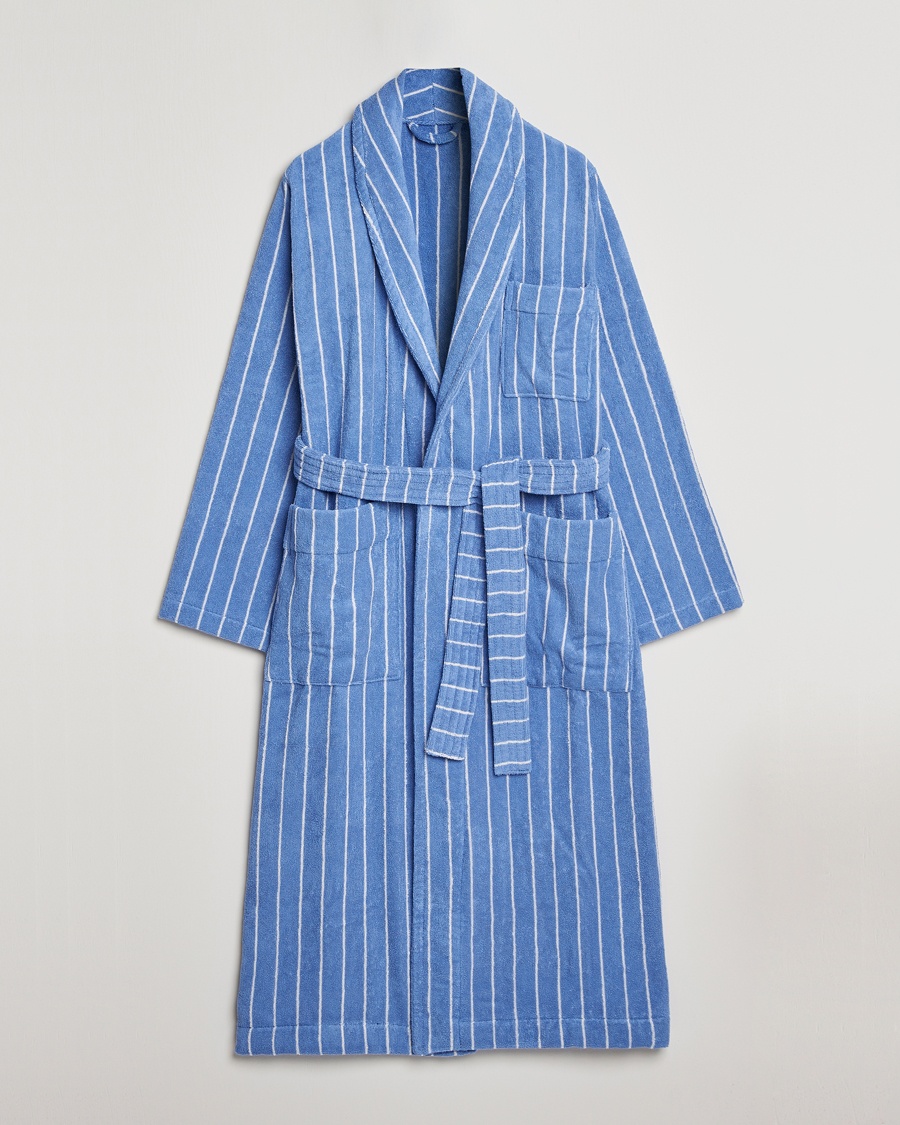 Tekla Organic Terry Classic Bathrobe Marseille – Blauw