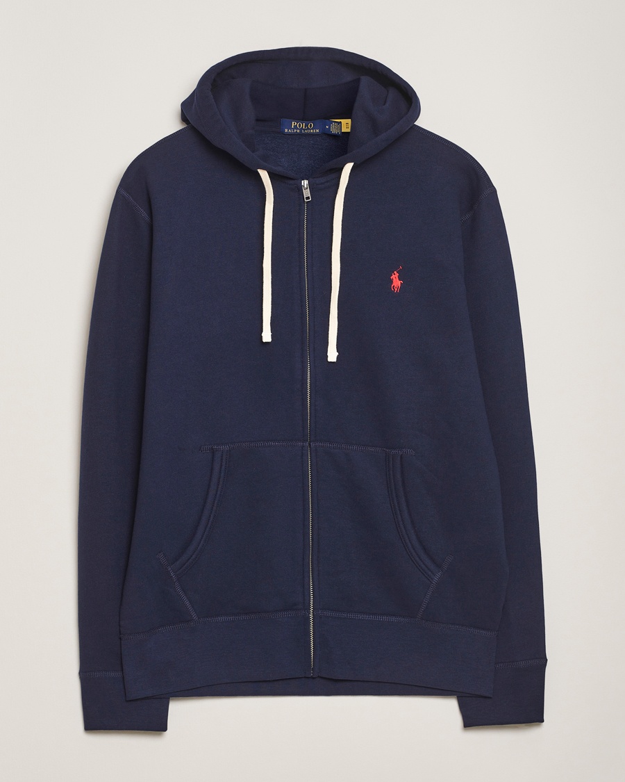 Polo Ralph Lauren Fleece Full Zip Hoodie Cruise Navy – Blauw