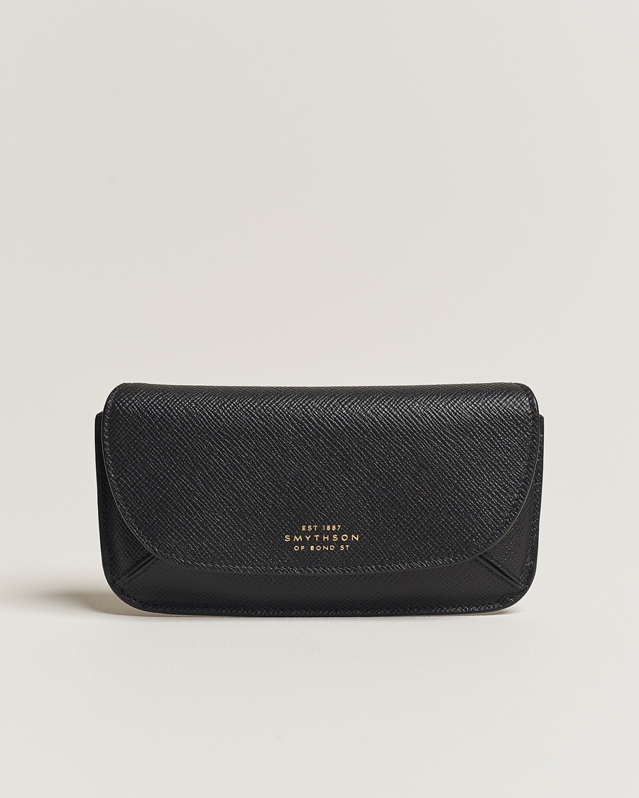 Smythson Panama Hard Sunglasses Case Black – Zwart