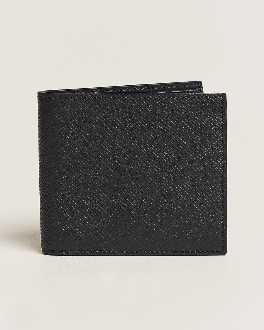 Heren | Student | Smythson | Panama 6 Card Wallet Black Leather
