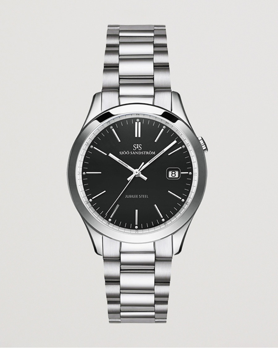 Sjöö Sandström Jubilee Steel Quartz 40mm Black/Steel – Zilver
