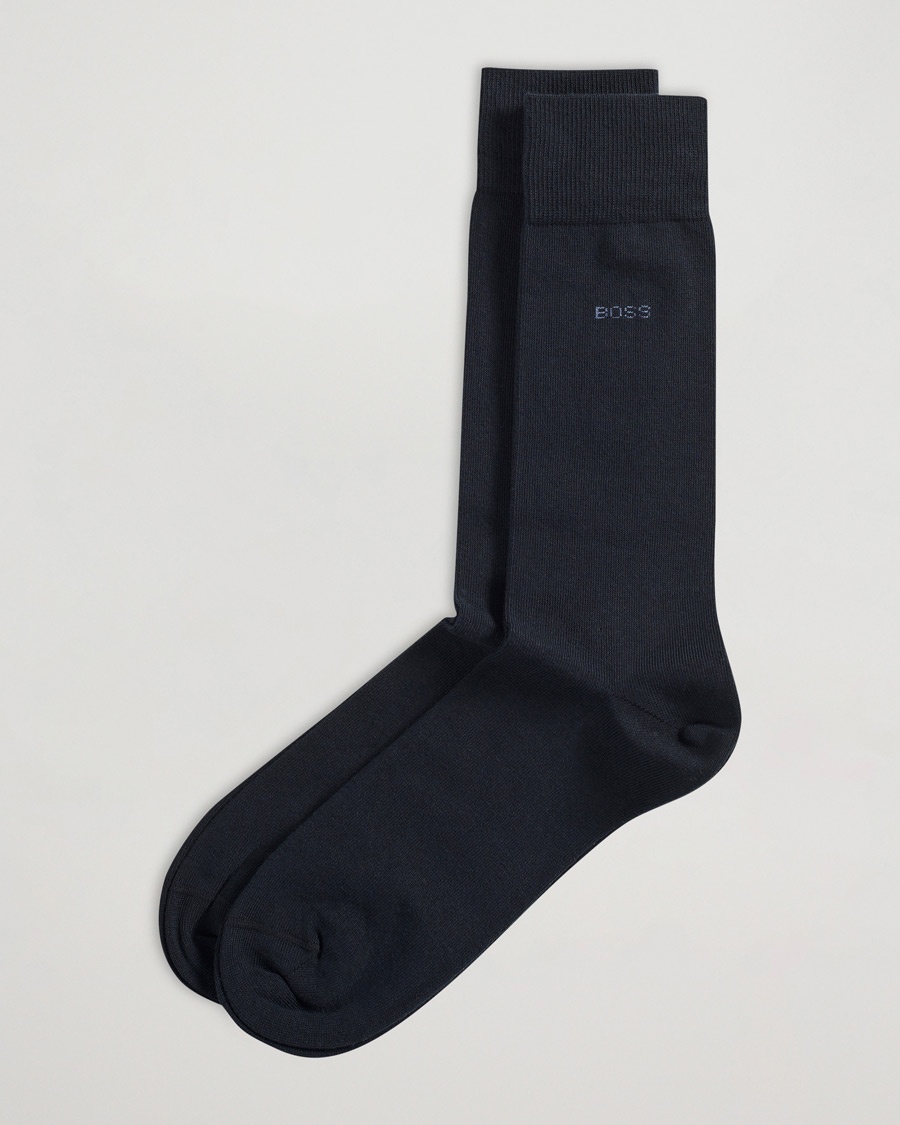 BOSS BLACK 2-Pack RS Uni Socks Dark Blue – Blauw