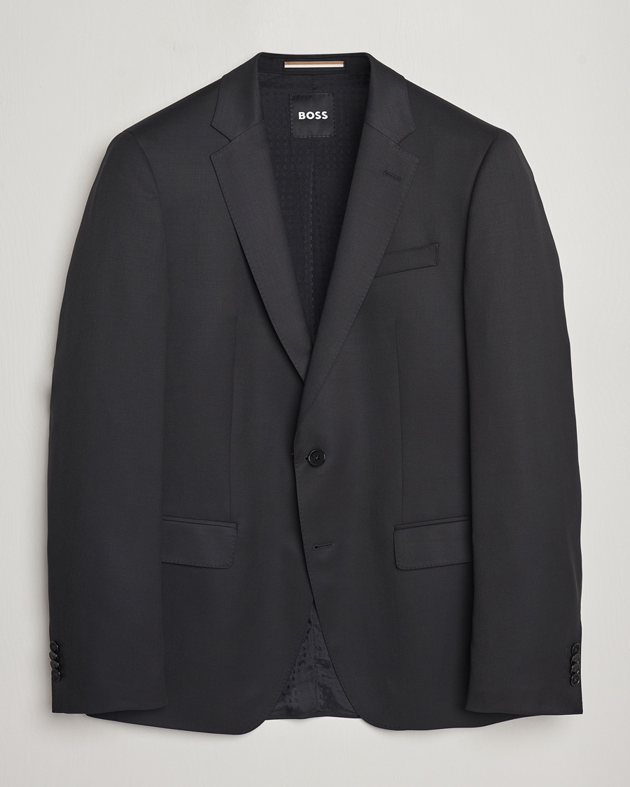 BOSS BLACK Huge Slim Fit Wool Blazer Black – Zwart