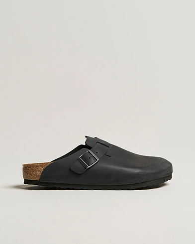  Boston Classic Footbed Black Oiled Leather