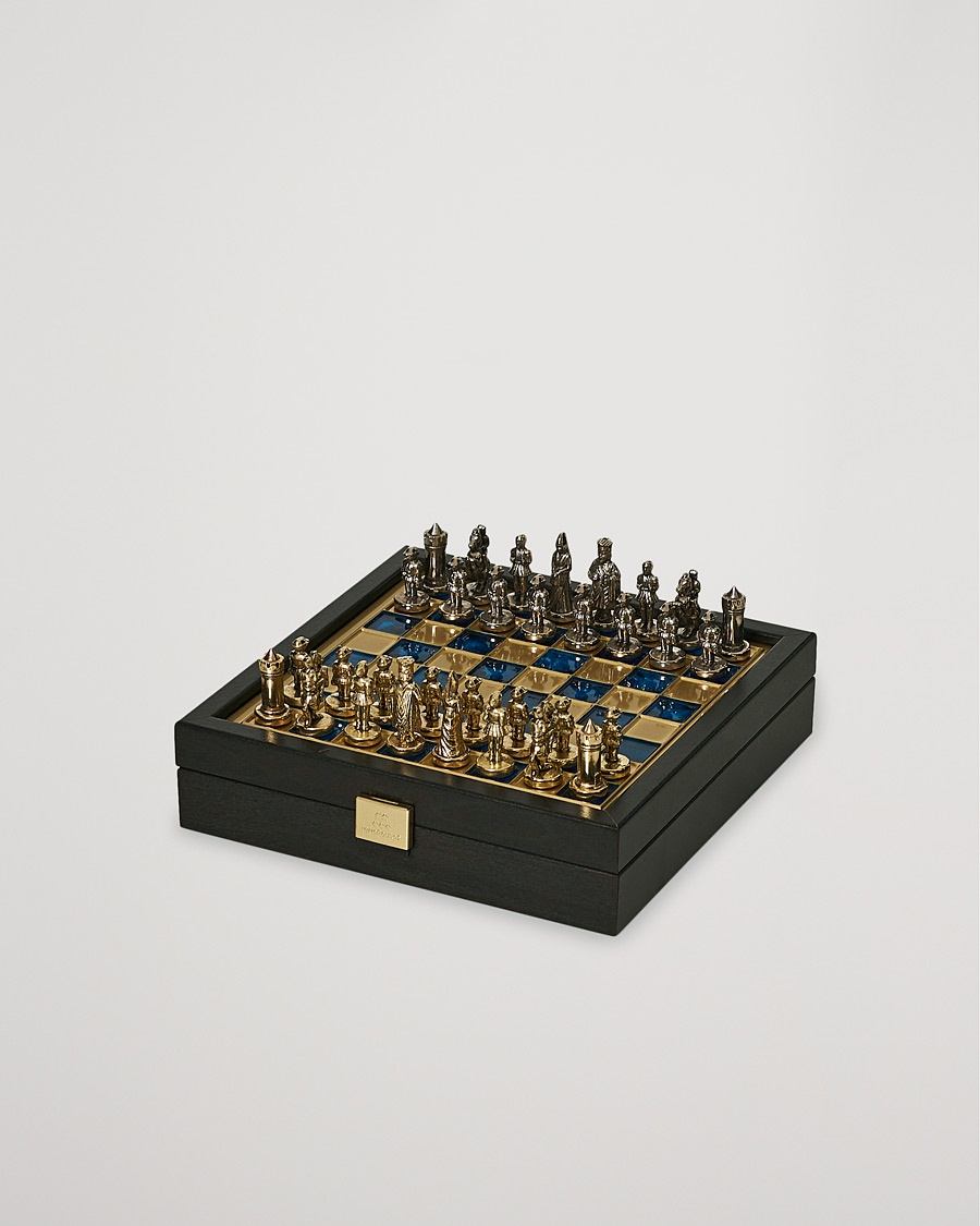 Manopoulos Byzantine Empire Chess Set Blue – Blauw