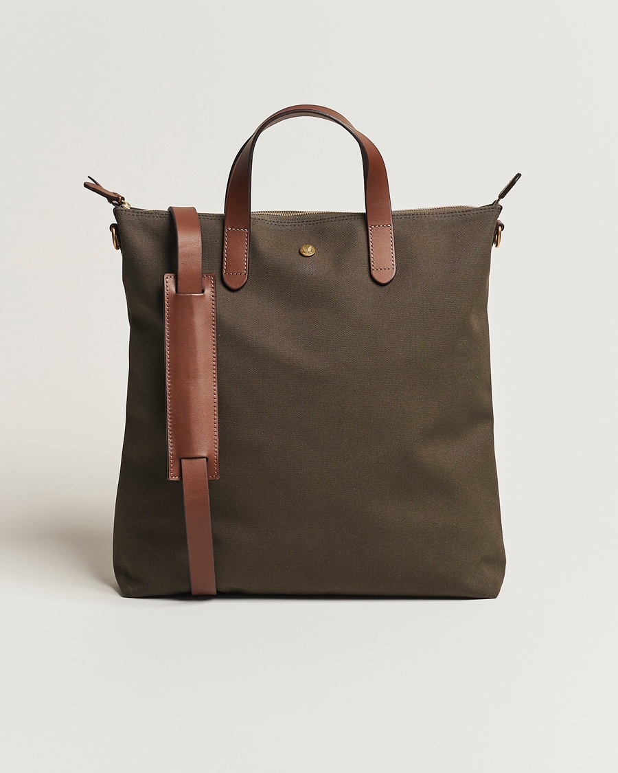 Mismo M/S Canvas Shopper Army/Cuoio – Groen