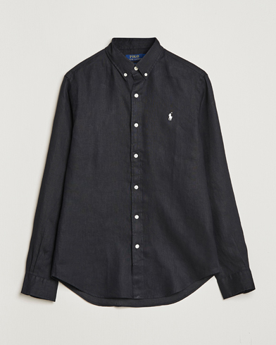 Heren | Overhemden | Polo Ralph Lauren | Slim Fit Linen Button Down Shirt Polo Black