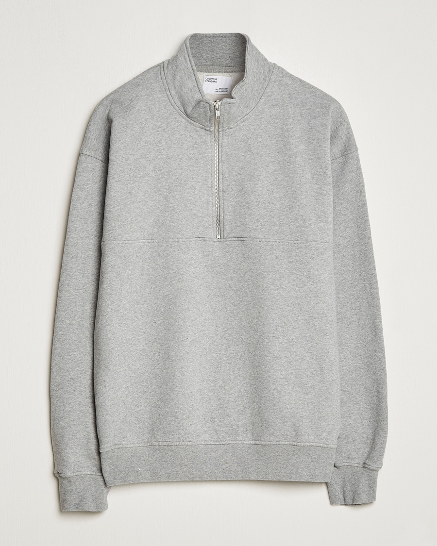 Colorful Standard Classic Organic Half-Zip Heather Grey – Grijs