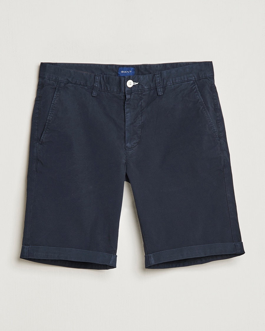 GANT Regular Sunbleached Shorts Marine – Blauw