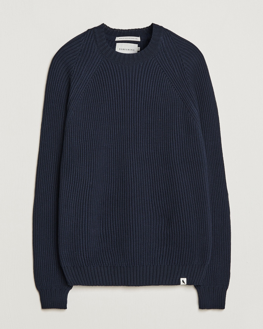 Peregrine Harry Organic Cotton Sweater Navy – Blauw