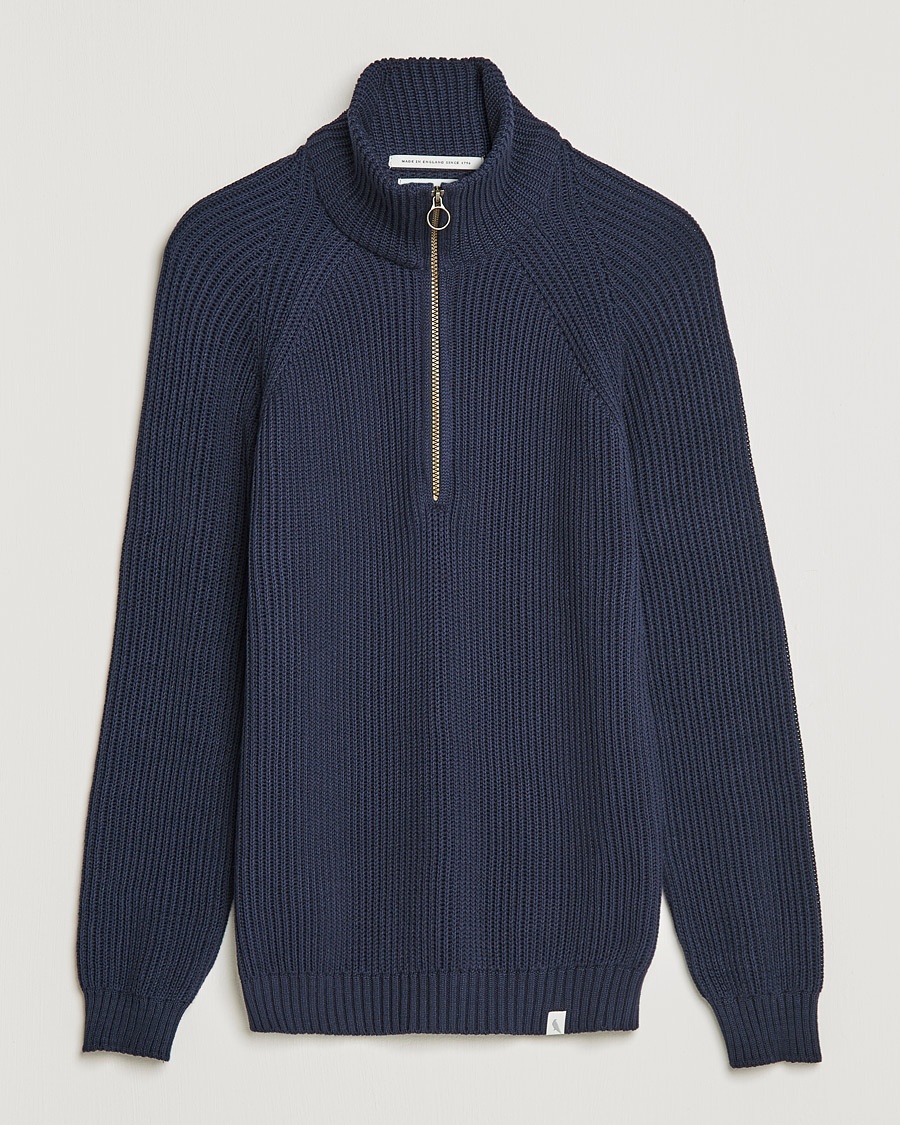 Peregrine Felix Quarter Zip Jumper Navy – Blauw