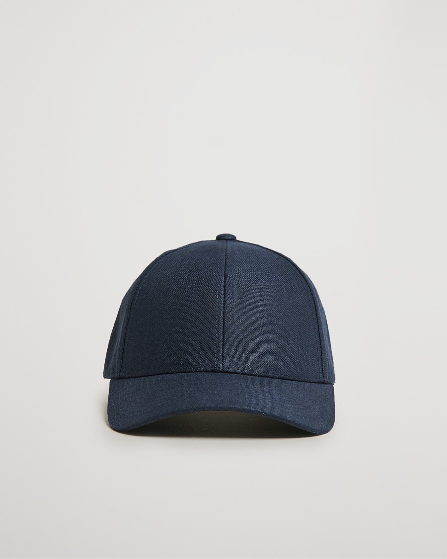 Varsity Headwear Linen Baseball Cap Deep Sea Navy – Blauw