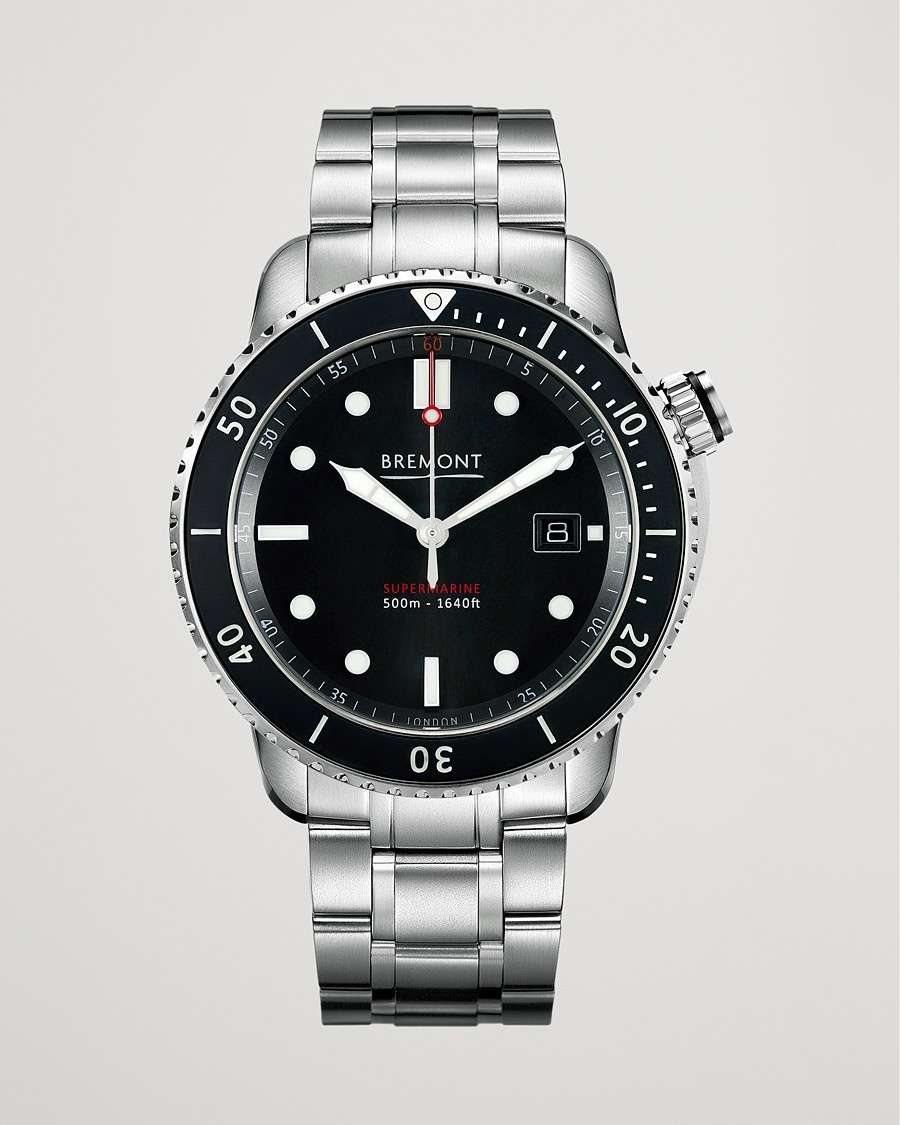Heren | | Bremont | S500 Supermarine 43mm Steel Bracelet Black Dial