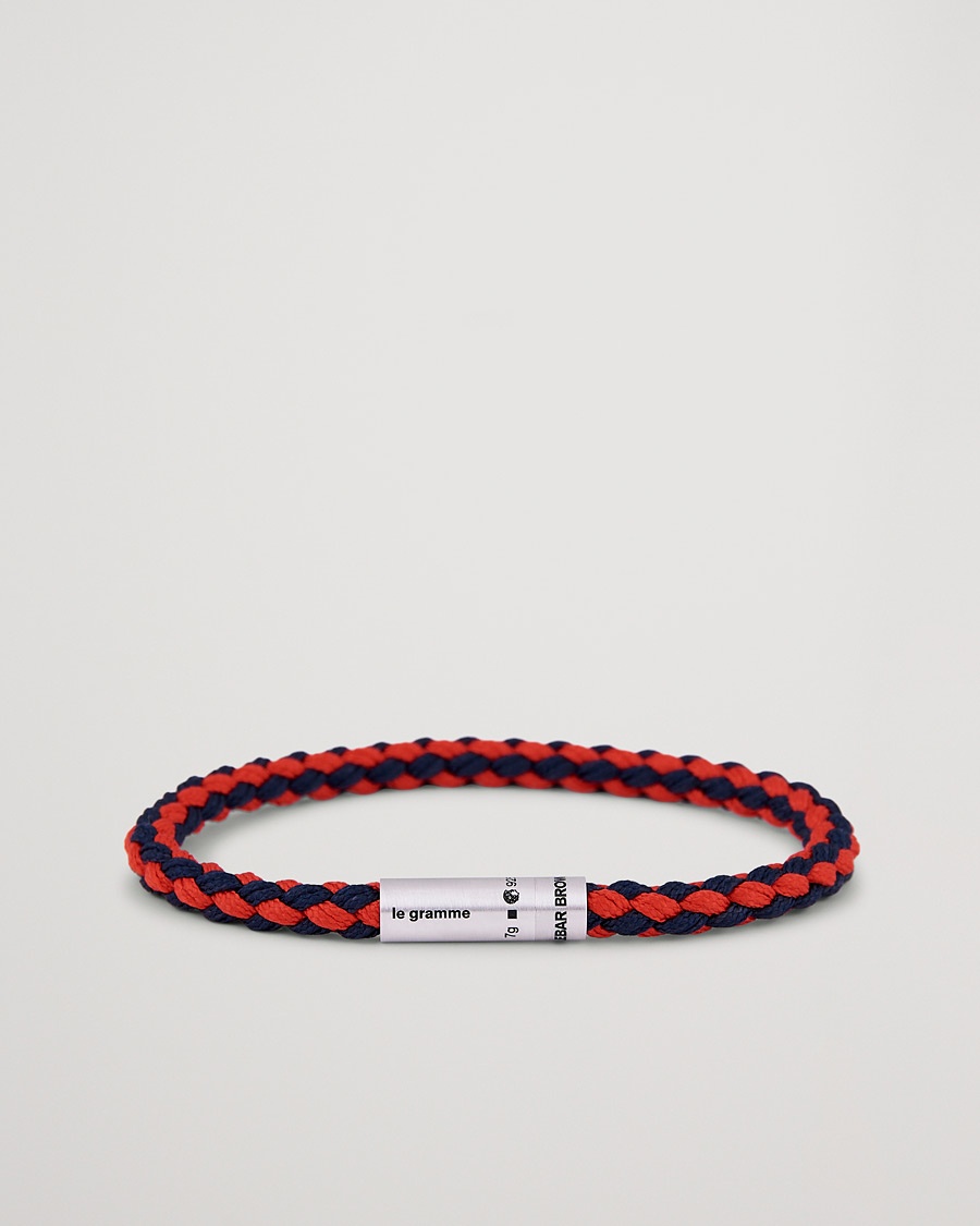 LE GRAMME X Orlebar Brown Nato Bracelet Navy/Red – Blauw