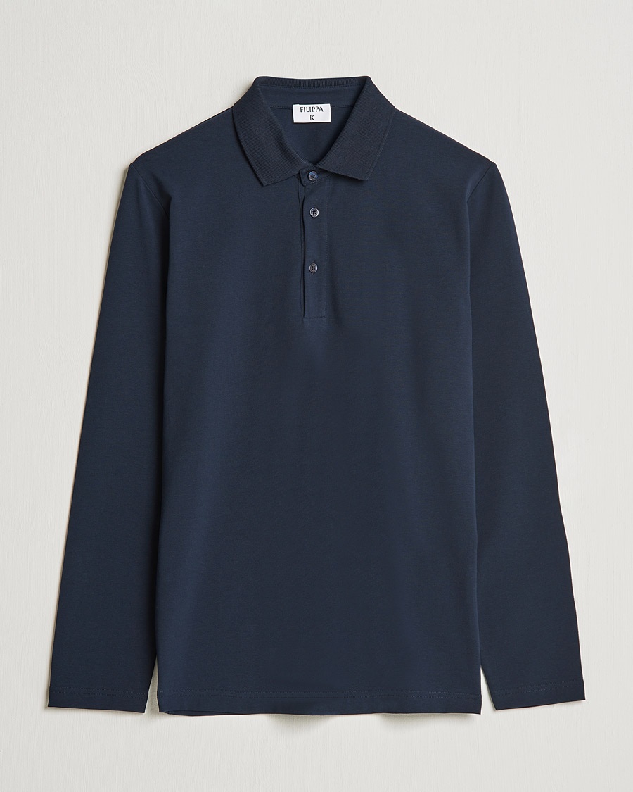 Filippa K Luke Lycra Poloshirt Navy – Blauw