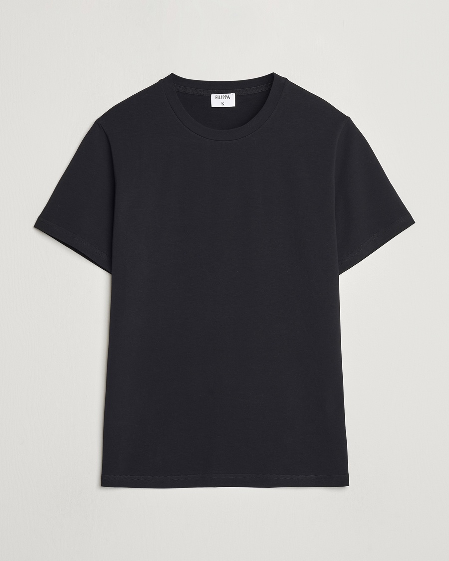 Filippa K Soft Lycra Tee Black – Zwart