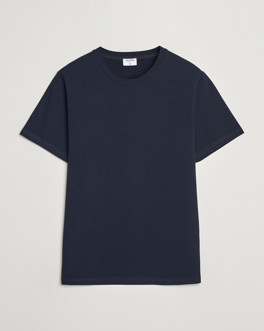 Filippa K Soft Lycra Tee Navy – Blauw