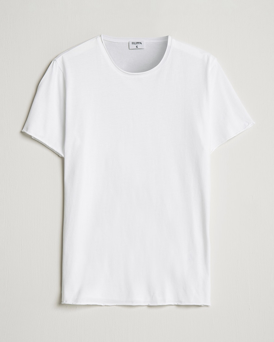 Filippa K Roll Neck Crew Neck Tee White – Wit