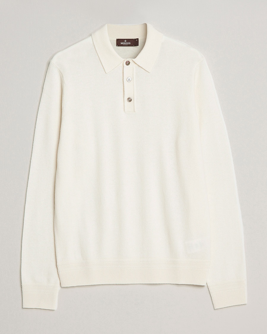 Heren | Gebreide poloshirts | Morris Heritage | Dalton Wool/Cashmere Polo Off White