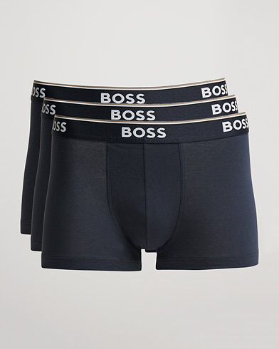 Heren | BOSS BLACK | BOSS BLACK | 3-Pack Trunk Boxer Shorts Open Blue