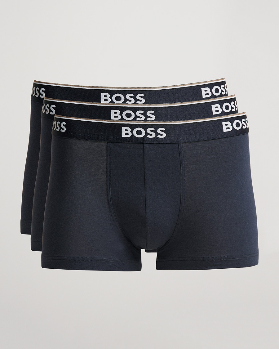 BOSS BLACK 3-Pack Trunk Boxer Shorts Open Blue – Blauw