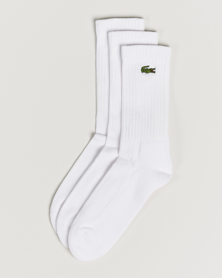 Lacoste Sport 3-Pack Sport Socks White – Wit