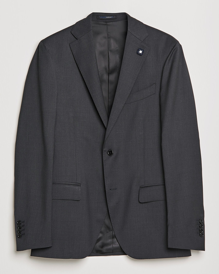 Lardini Two Button Wool Blazer Grey – Grijs