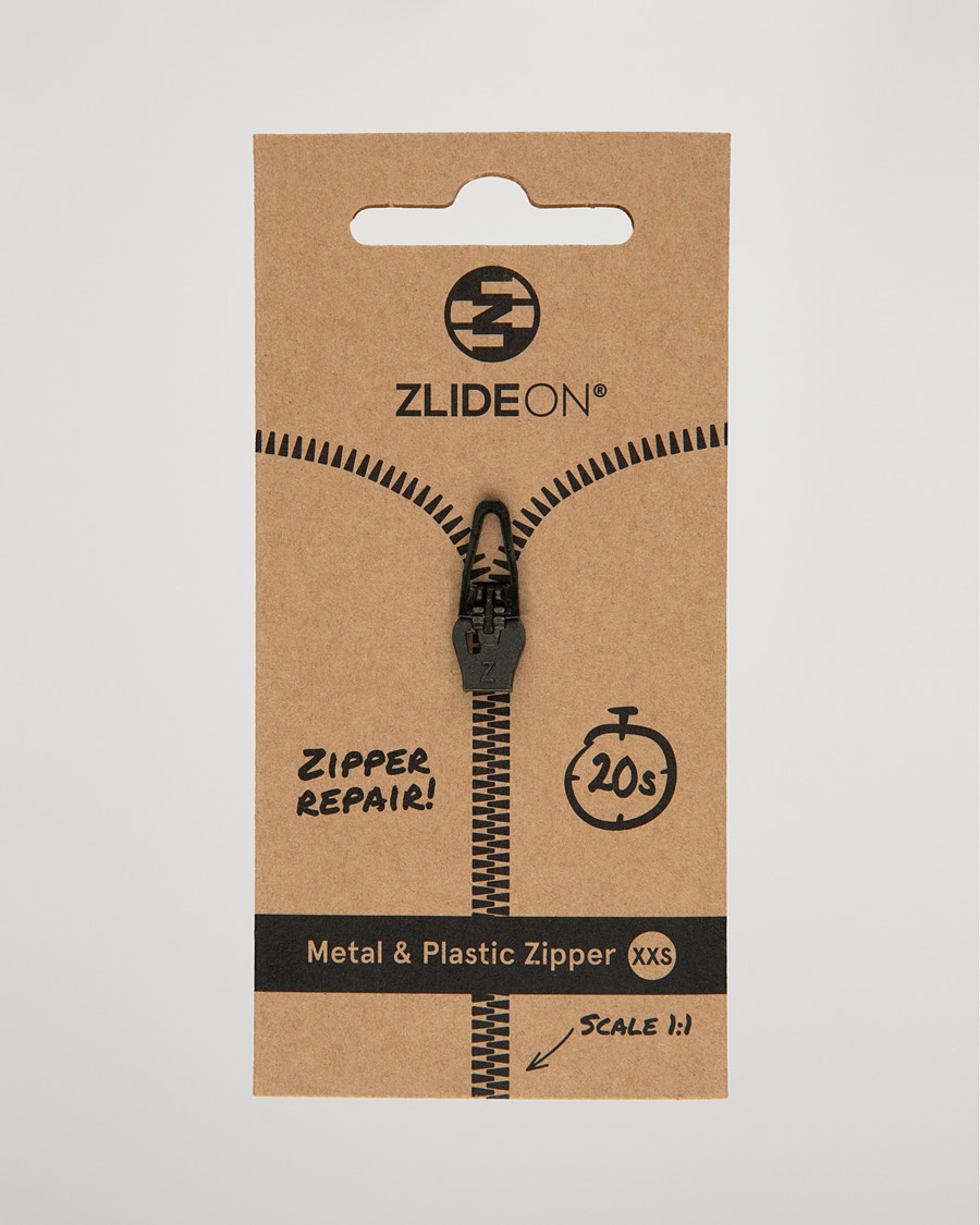 ZlideOn Normal Plastic & Metal Zipper Black XXS – Zwart