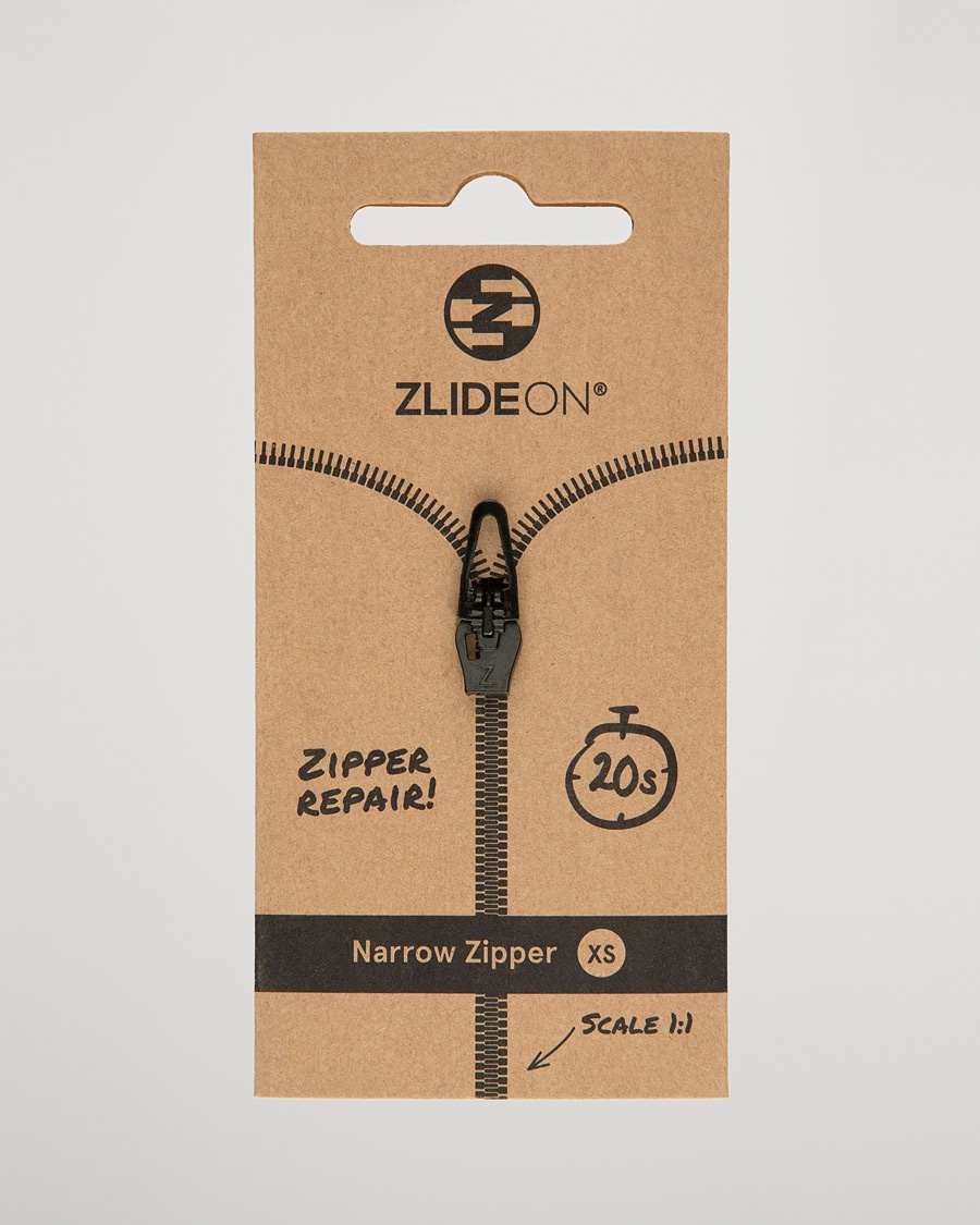 ZlideOn Narrow Zipper Black XS – Zwart