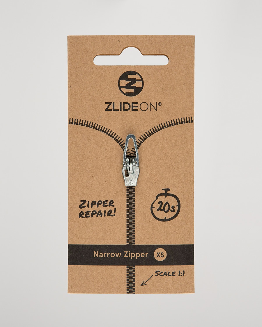 ZlideOn Narrow Zipper Silver XS – Zilver